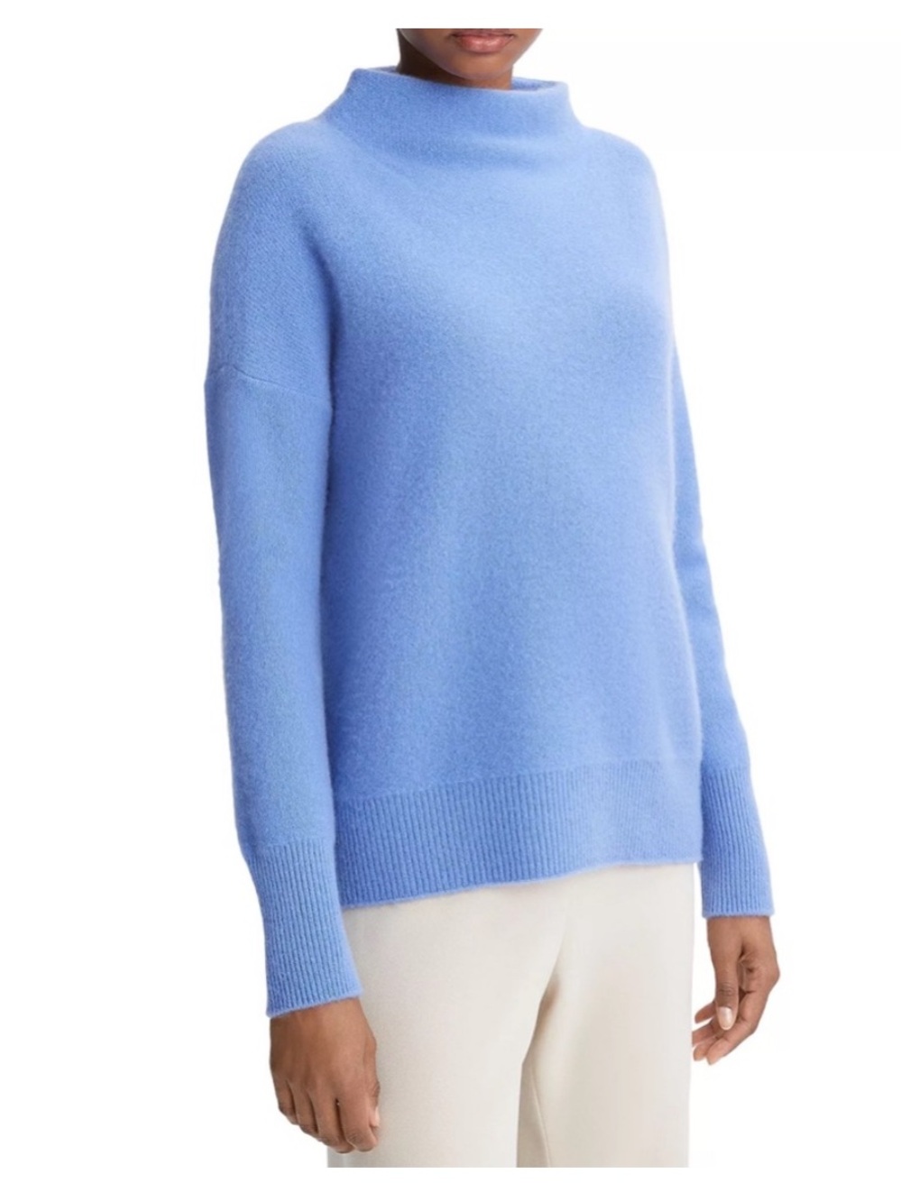 Vince Royal Blue Cashmere mock neck cozy comfy designer Sweater